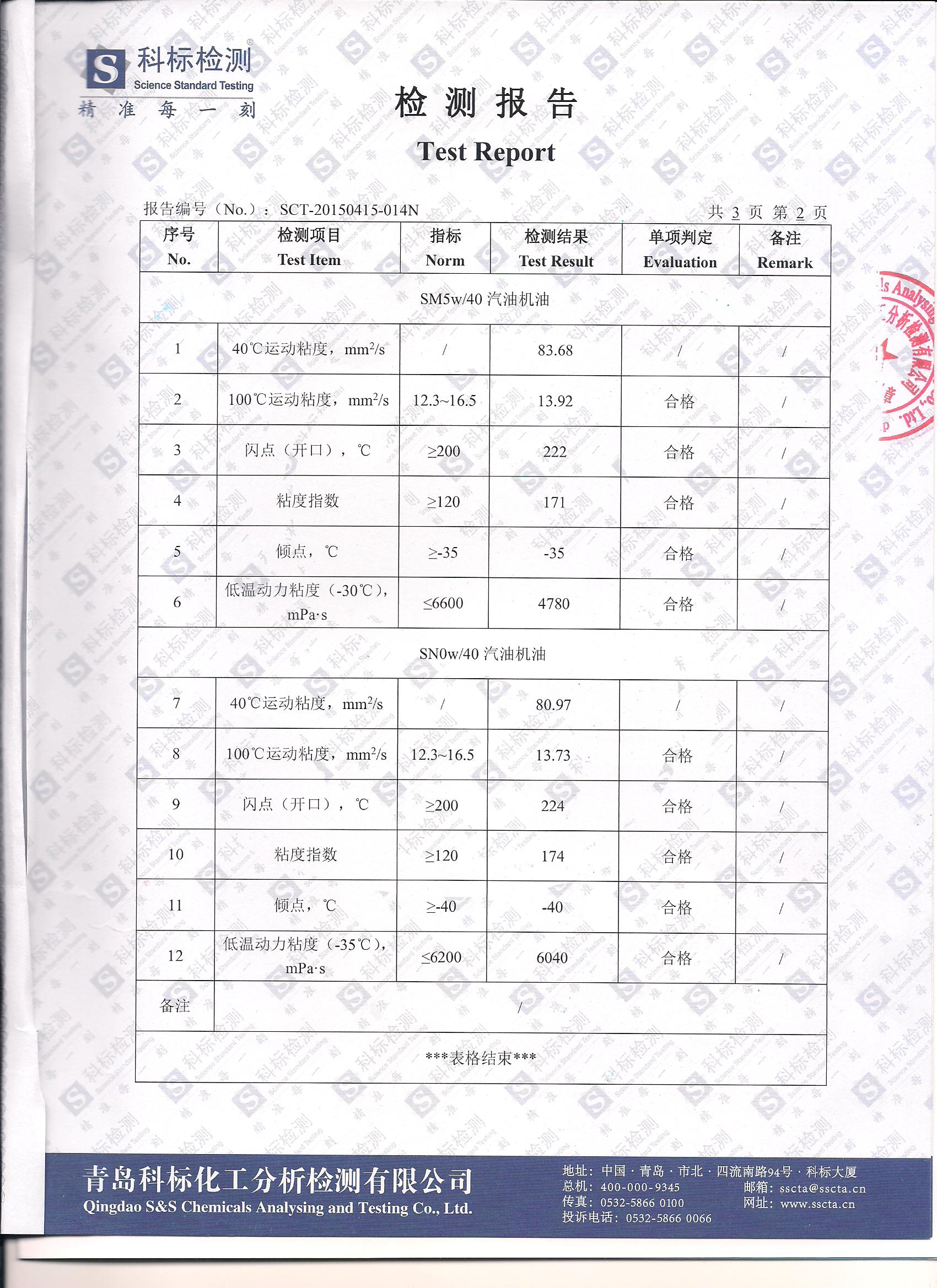 <b>弗力克SN檢測報告</b>